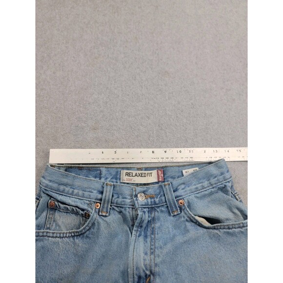 Levis 550 Jeans Mens 29x30 (26x29) Baggy Straight Mid Distressed Cotton Thrashed - Picture 10 of 16